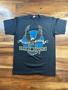 Vintage Harley Davidson Springford Joes Bargain Single Stitch T-Shirt Large 1983 - Picture 1 of 14