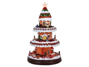 Christmas Village Gingerbread House - Animated Lighted Musical Snow Village New - Picture 1 of 7