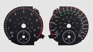 Lockwood Golf MK6 GTI (Red Band) 180MPH/280KMH KMH to MPH Conversion Dial C2110 - Picture 1 of 2
