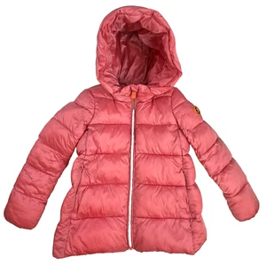 Girls Save the Duck 6 Years Hooded Puffer Jacket in Pink Authentic 6T - Picture 1 of 13