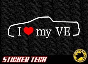 CALCOMANÍA PEGATINA DE VINILO I LOVE (HEART) MY VE PARA ADAPTARSE HOLDEN COMMODORE SS V8 HSV UTE - Imagen 1 de 2