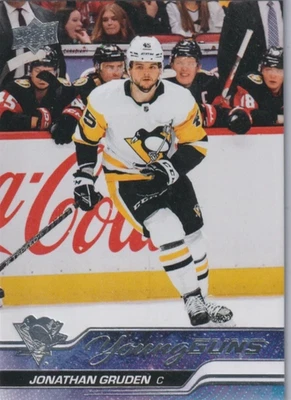 2023-24 Upper Deck Series 1 Young Guns #205 Jonathan Gruden Pittsburgh Penguins - Image 1 of 2