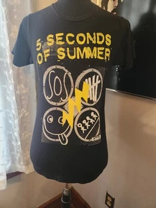 5 Seconds Of Summer Short Sleeve Crew Neck Concert T Shirt Band Black Sz S - Picture 1 of 2