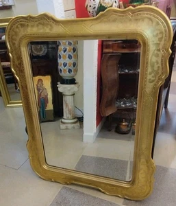  Spiegel Umbertiner Stil Epoche '900 Blattgoldrahmen Münze 102x82 cm - Bild 1 von 15