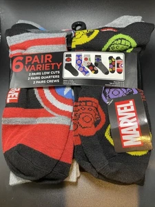 Marvel 6 Paar verschiedene Herrensocken Größe 6-12 - Bild 1 von 4