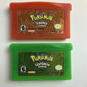 Pokemon: LeafGreen & FireRed Version (Nintendo Game Boy Advance, GBA) Authentic - Picture 1 of 8