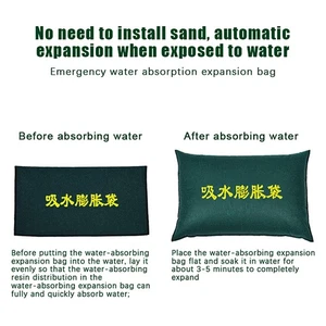 Water Absorbent Sandbags Flood Barrier Bags Reusable Flood Dam Bags - Bild 1 von 11