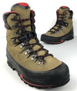 Lathrop & Sons Mountain Hunter Boots Size 8.5 Water Proof Leather GUC Tall Italy - Picture 1 of 12