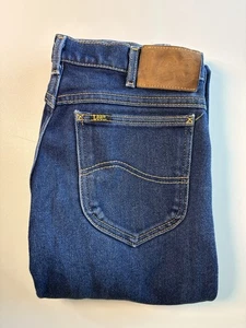 Jeans Lee vintage Union Made In USA lavaggio scuro 33x32 (effettivo 31x30) poli/cotone - Foto 1 di 5