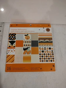 Martha Stewart Crafts Vintage Halloween 8x8 Paper Pad & Stickers - Picture 1 of 13