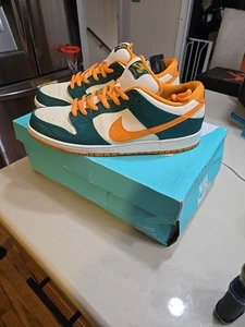 Size 13 Nike Dunk Pro SB Low Legion Pine 🧡💚Teal Box Banger Very Rare In Sz💚🧡 - Picture 1 of 24
