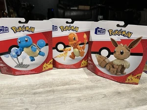 Pokemon  EEVEE Charmander Squirtle Figures 3-Pack Evolution Starters TCG - Picture 1 of 9