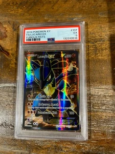 POKEMON 2014 XY Furious Fists Full Art LUCARIO EX #107 PSA 5 RARE - Picture 1 of 2