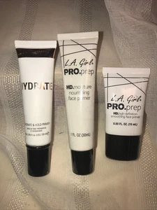 Imprimación hidratada MAKEUP REVOLUTION, L.A. Lote 3 suavizantes nutritivos Girl Pro Prep - Imagen 1 de 11