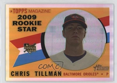 Topps Heritage 2009 refractor cromado/560 Chris Tillman #CHR199 novato radiocontrol Foto 1 de 2