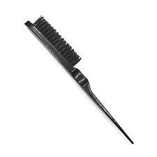 Plastic Handle Hair Comb Nylon Bristles Teasing Back Brush Salon Hairdressin'
