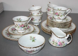 Paragon England Kaffeeservice 6 Personen incl. Milch- und Zuckerset, Moss Rose - Bild 1 von 8