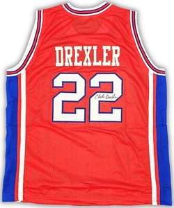 Clyde Drexler Houston Cougars Autographed Jersey JSA - Picture 1 of 4