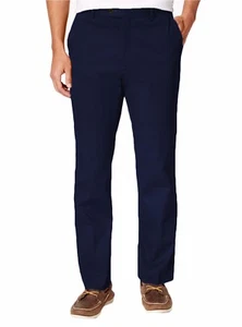 NEU HERREN TASSO ELBA SIGNATURE CHINO FLACHE VORDERSEITE BLAU MARINEBLAU HOSE - Bild 1 von 2