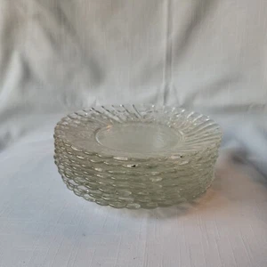 Vintage Anchor Hocking Burple Inspiration Clear Luncheon Plate 8" set of 8 - Picture 1 of 3