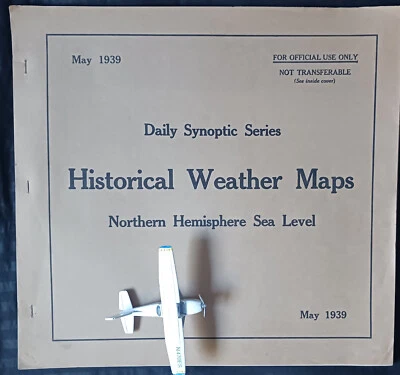 LOTE ORIGINAL DE 31 mapas meteorológicos de aviación militar de la Segunda Guerra Mundial/Segunda Guerra Mundial - mayo de 1939 Foto 1 de 4