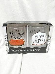 Friends Television Show Cups Set of 2 Glasses We Were On A Break & Pivot - Picture 1 of 5