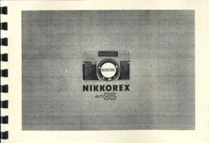 Nikon Nikkorex Auto 35 Instruction Manual Reprint - Picture 1 of 1
