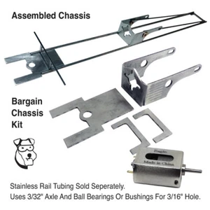 1/24 Bargain Inline Drag Chassis Kit w/Motor for 1-1/16" Tires Mid America #272M - Picture 1 of 2