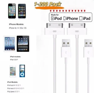 Do Apple iPad 1/2/3 Premium 30 pin USB Synchronizacja Kabel do transmisji danych Ładowarka Partia - Zdjęcie 1 z 14
