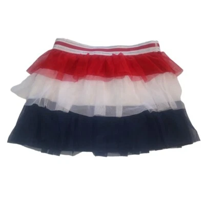 Patriotic Tulle Tutu Skirt Girls Size 7-8 - Image 1 of 4