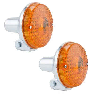 Ámbar Retro Para Kawasaki Police KZ 1000 78-05 2x Marcador Delantero Trasero Foto 1 de 4