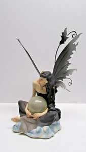 Feen Fee Elfe Wald Elfe Figur Skulptur mit Glaskugel Höhe ca. 23 cm. - Bild 1 von 7