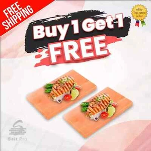2 Salt Cooking Block Chef's Choice 12x8x2 BUDGET FRIENDLY FREE TRAY Grilling BBQ - Picture 1 of 9