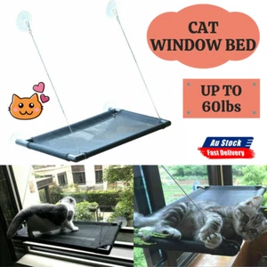Durable Pet Cat Window Hammock Perch Bed Hold Up To 60lbs Mounted Seat - Picture 1 of 8