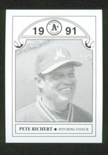 1991 Chong MODESTO Athletics #2 PETE RICHERT Coach PALM SPRINGS California