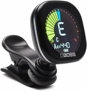 Rechargeable Chromatic Clip-On Tuner Guitar Bass Ukulele Precise Color Display - Picture 1 of 5