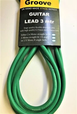 Groove Heavy Duty Tour Grade Gitarrenblei in 5 Farben, 4 Längen & 3 Klinken Option