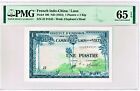 French Indochina / Laos 1 Piastre = 1 Kip ND (1954) Pick 100 PMG Gem Unc. 65 EPQ