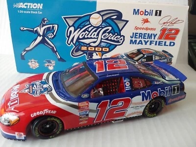 2000 Jeremy Mayfield Mobil 1 MLB World Series 1/24 Scale Action NASCAR Diecast - Image 1 of 4