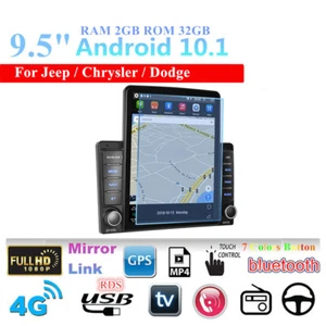 For Jeep Wrangler Unlimited Dodge RAM BT-Stereo Radio GPS NAVI 9.5" Android 10.1 - Picture 1 of 22