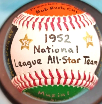 BÉISBOL PINTADO A MANO 1952 LIGA NACIONAL EQUIPO ESTELAR JACKIE ROBINSON MUSICAL+ Foto 1 de 4
