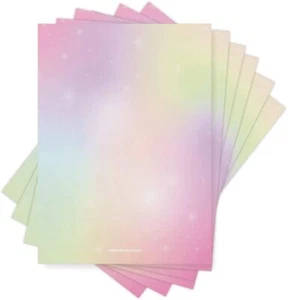 Friendly Fox Regenbogen Briefpapier, 50x DIN A4 Bögen buntes Bastel- Motivpapier - Bild 1 von 5