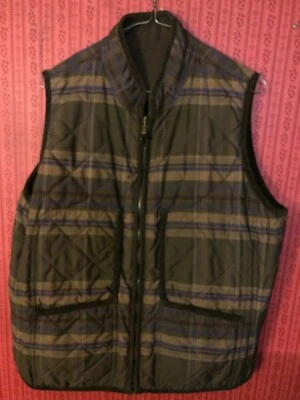 Ralph Lauren Reversible Púrpura Marrón Cuadros Invierno Esquí Acolchado Chaleco Usado Foto 1 de 4