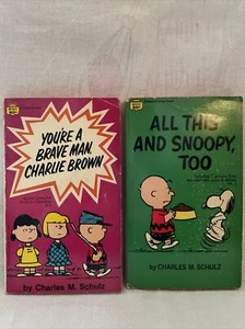 You're A Brave Man, Charlie Brown & All This And Snoopy, Too Peanuts Books - Picture 1 of 5