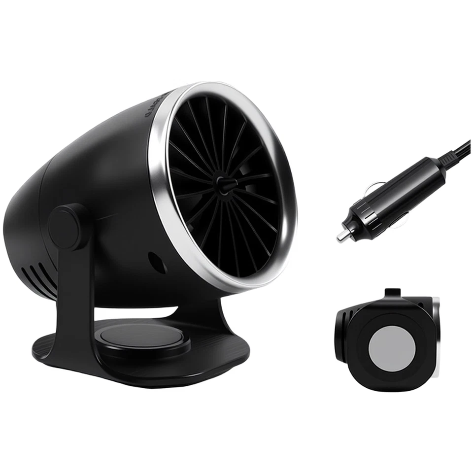 12V Car Heater with Dual Heating Cooling Functions Hot Cold Air Defrost Defog - Image 1 of 4