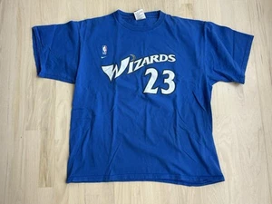 NIKE Vintage 90's Blue NBA Washington Wizards Michael Jordan T-Shirt Sz Large - Picture 1 of 7