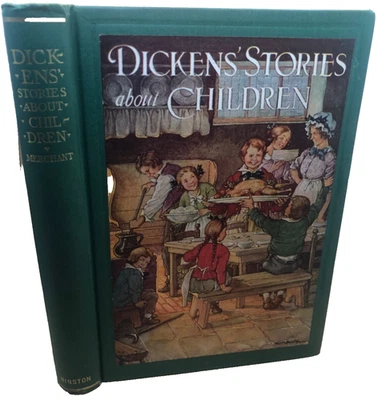 ANTIQUE Dickens Stories about Children ILLUSTRATED OLD KIDS BOOK CHARLES DICKENS - Imagem 1 de 4
