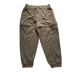 Lululemon Convertible High Rise Hiking Jogger Pants Womens 14 Nomad Shorts Green - Picture 1 of 13