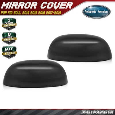 Комплект из пары боковых крышек для зеркала Vew глянцевые черные для Kia Soul 2014-2019 87626B2500 - Изображение 1 из 4