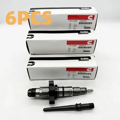 NEW 6PC Fuel Injectors 0445120255 For 2003-2004 Dodge Ram 2500 3500 Cummins 5.9L - Image 1 of 4